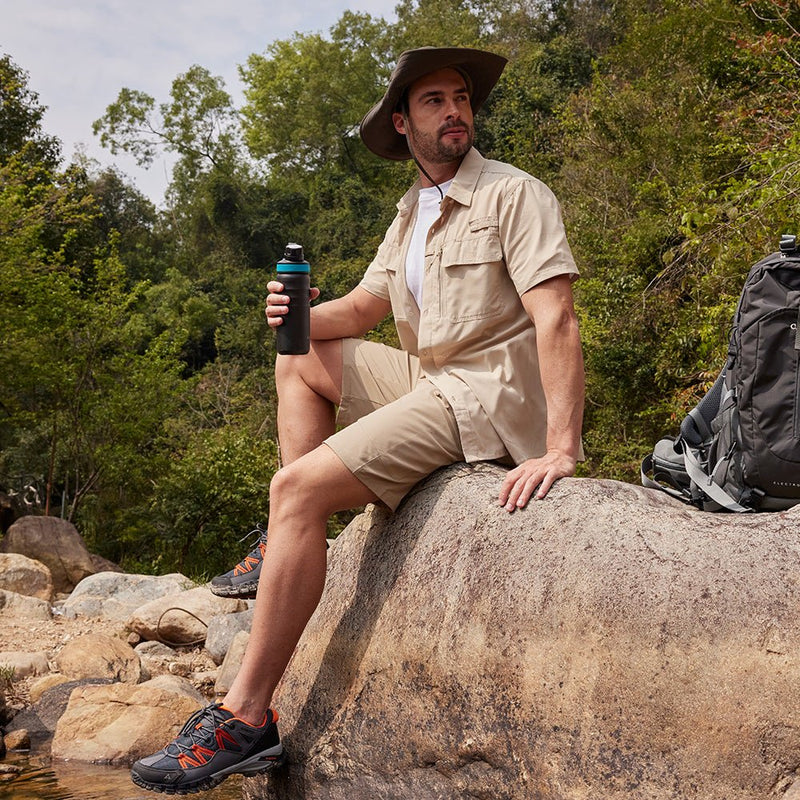 Men's Hiking Cargo Shorts with Zipper Pockets 2