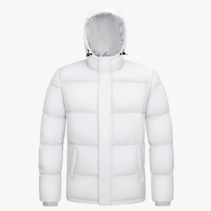 Men's Hooded Down Puffer Jacket, Water-Resistant & Windproof