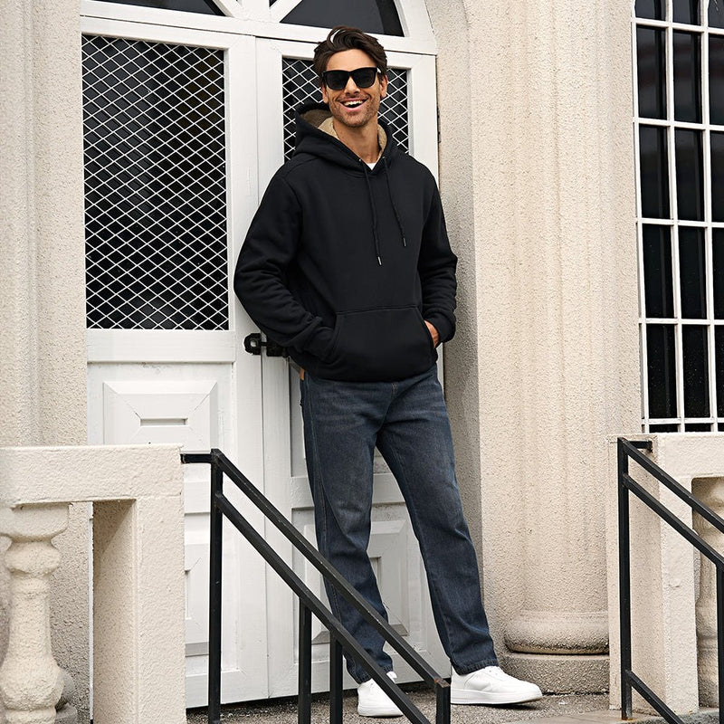 Men's Hoodie Sweater Fleece Pullover Hoodies Sweatshirt 2