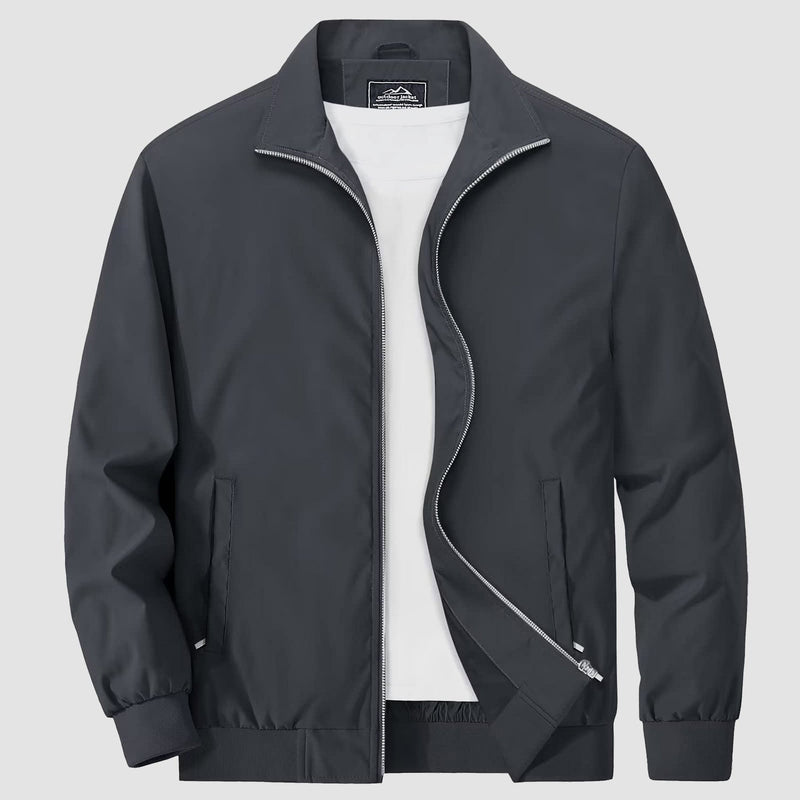 Men's Jacket Stand Collar Lightweight Windproof Outwear