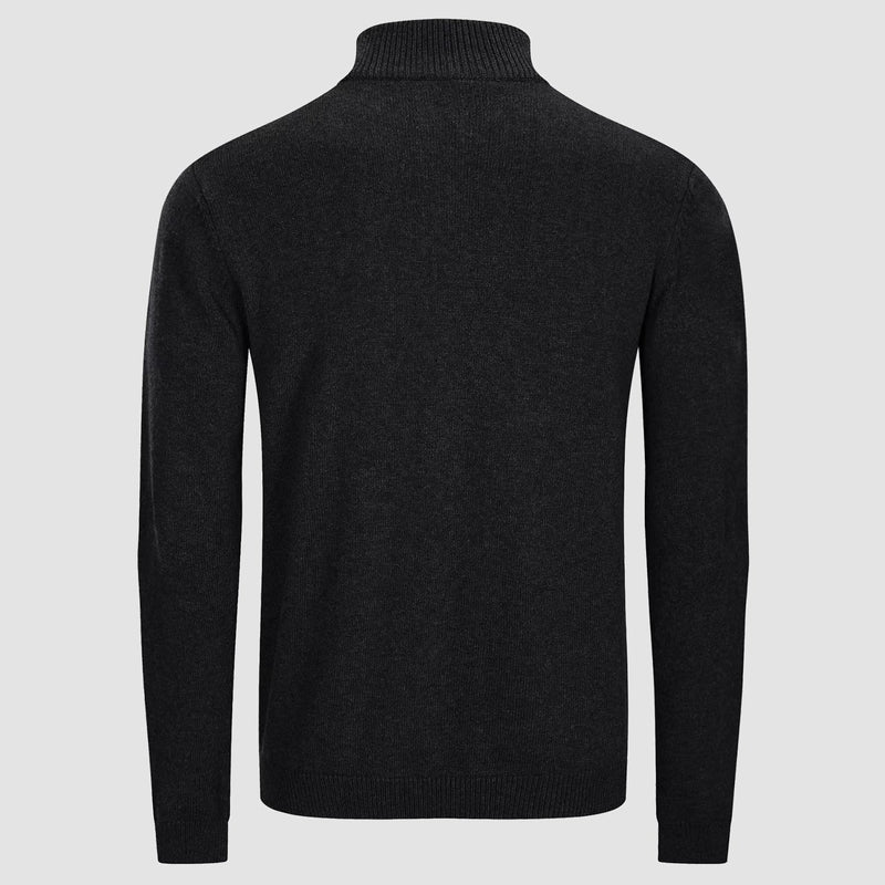 Men's Knitted Turtleneck Sweater - 1/4 Zip Pullover 3