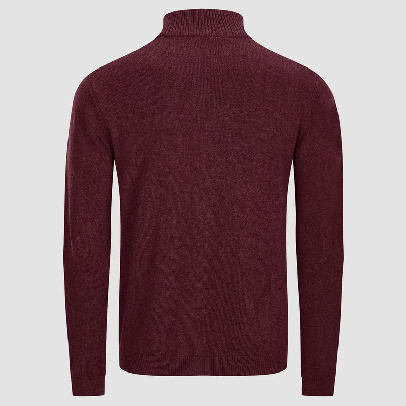 Men's Knitted Turtleneck Sweater - 1/4 Zip Pullover 5