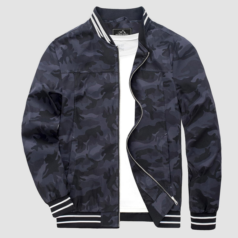 Men's Lightweight Bomber Jacket Casual Windbreaker