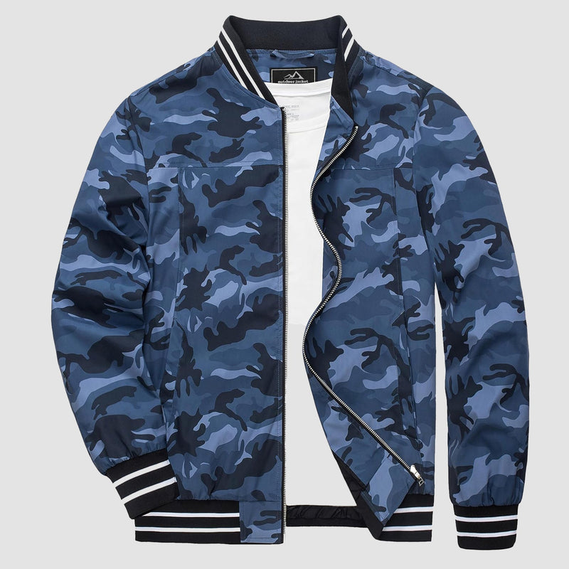 Men's Lightweight Bomber Jacket Casual Windbreaker