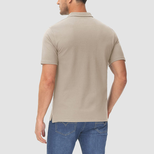 Men's Lightweight Cotton Polo Shirt for Golf & Tennis