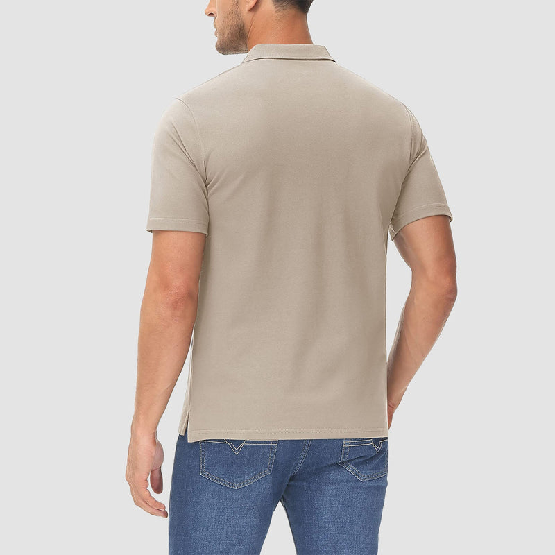 Men's Lightweight Cotton Polo Shirt for Golf & Tennis