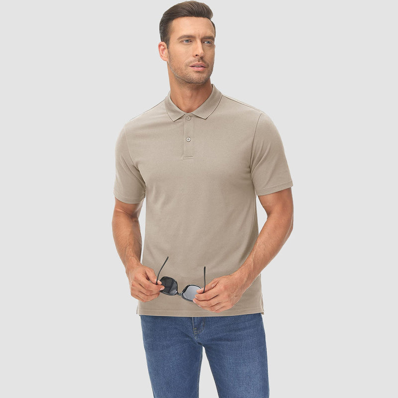 Men's Lightweight Cotton Polo Shirt for Golf & Tennis 2