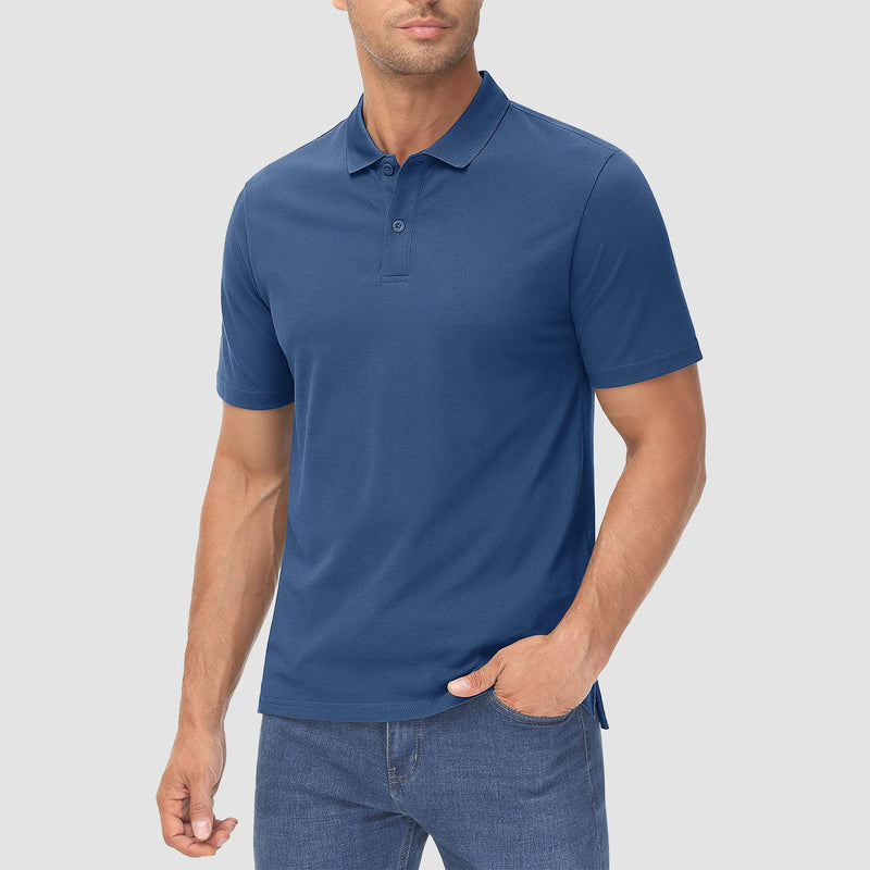 Men's Lightweight Cotton Polo Shirt for Golf & Tennis
