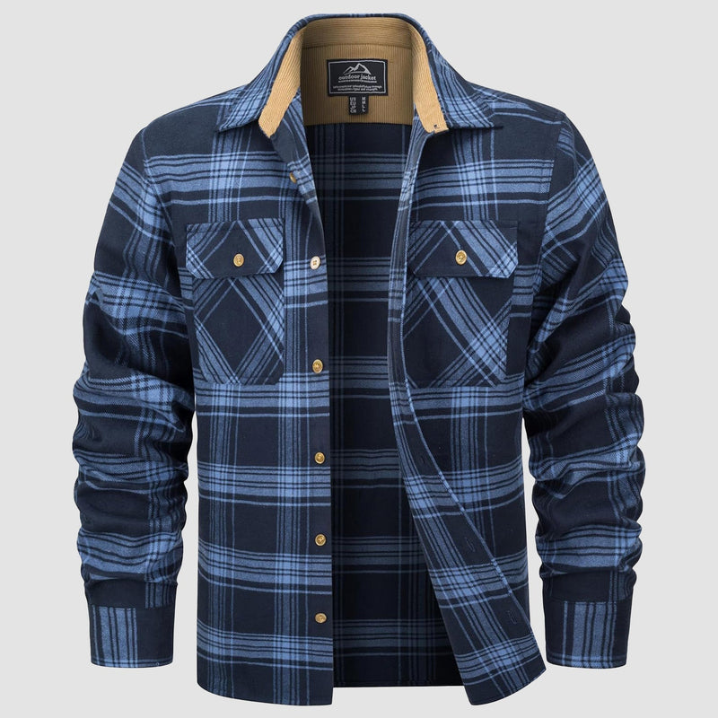 Men's Lightweight Flannel Shirt Jacket 10