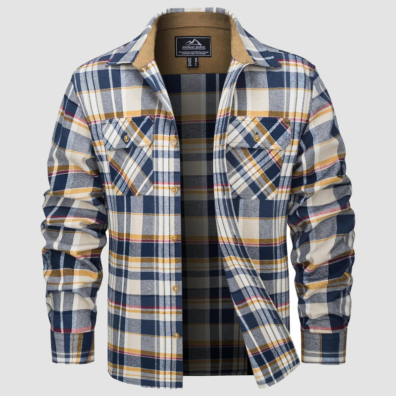 Men's Lightweight Flannel Shirt Jacket 11