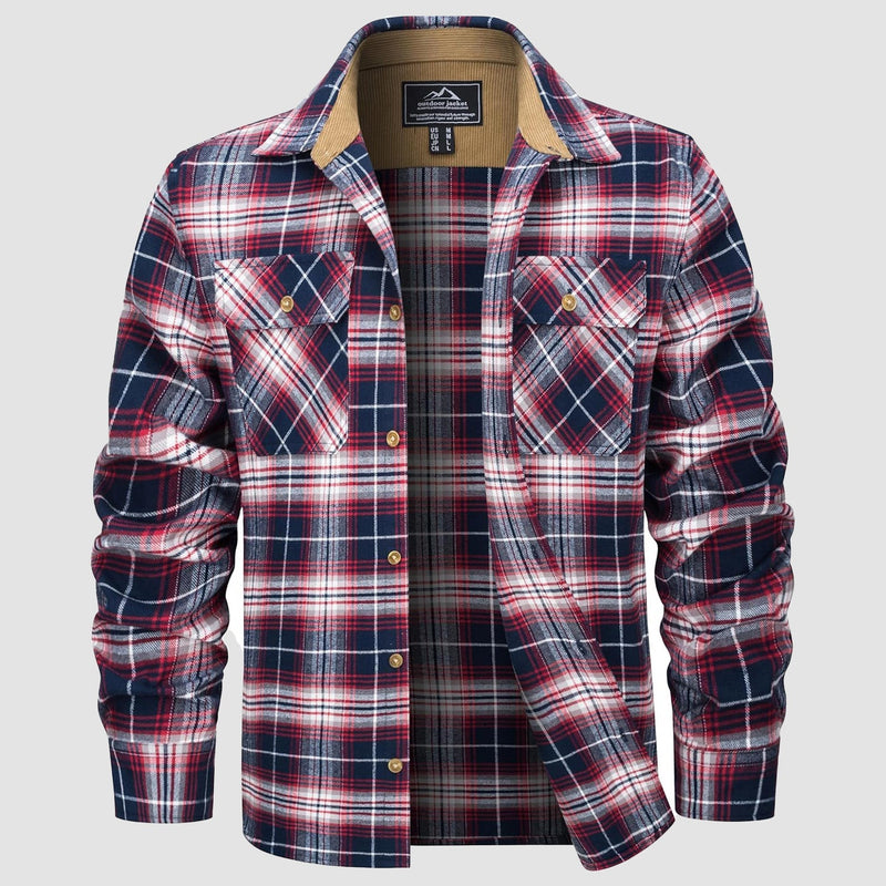 Men's Lightweight Flannel Shirt Jacket 12