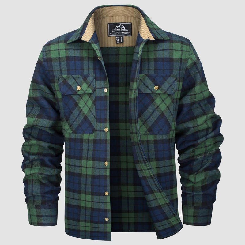Men's Lightweight Flannel Shirt Jacket 13
