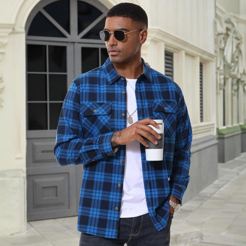 Men's Lightweight Flannel Shirt Jacket 3