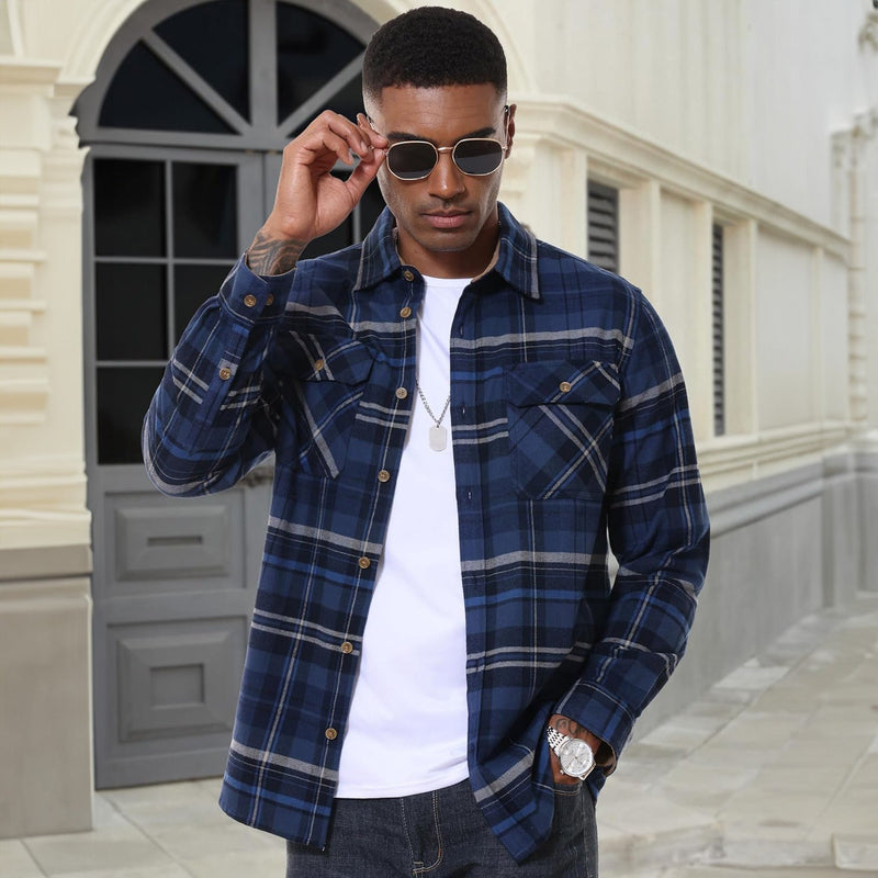 Men's Lightweight Flannel Shirt Jacket 6