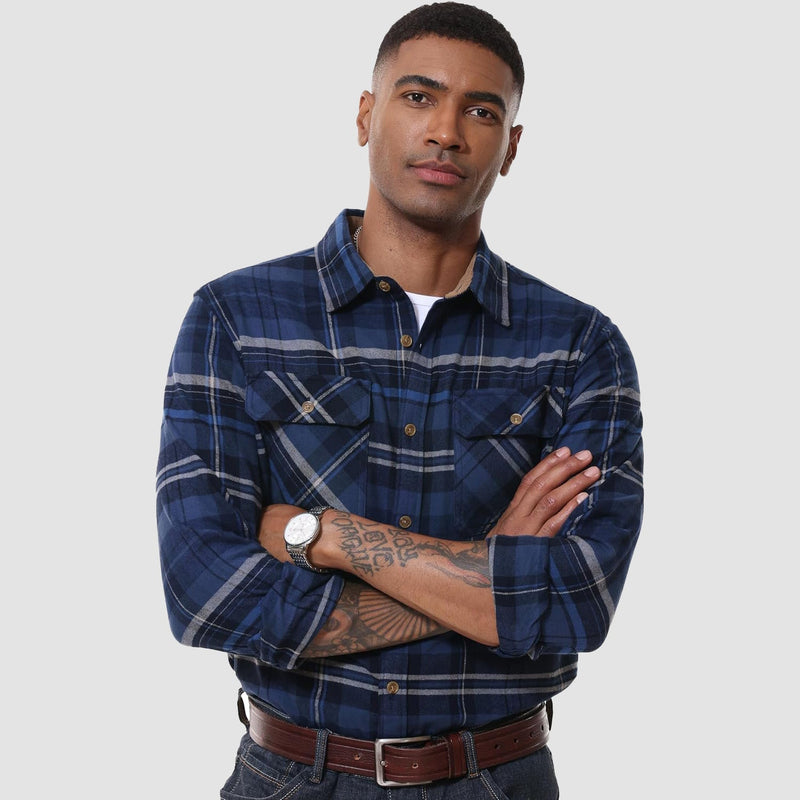 Men's Lightweight Flannel Shirt Jacket 7