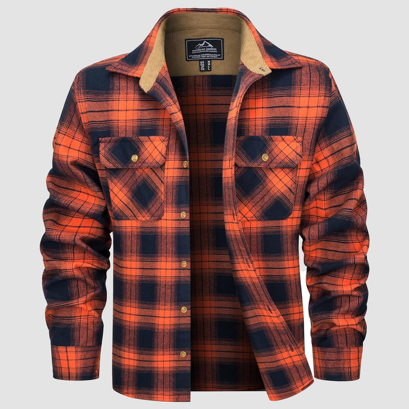 Men's Lightweight Flannel Shirt Jacket 9