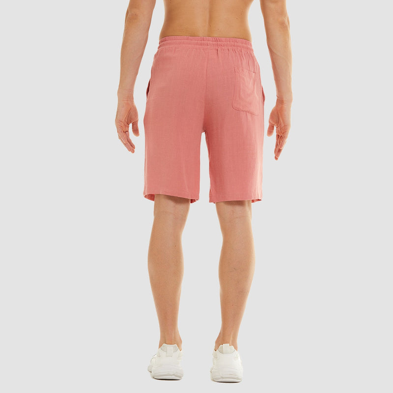 Men's Linen Cotton Shorts - Drawstring, Elastic Waist 5