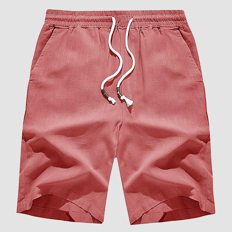 Men's Linen Cotton Shorts - Drawstring, Elastic Waist 6