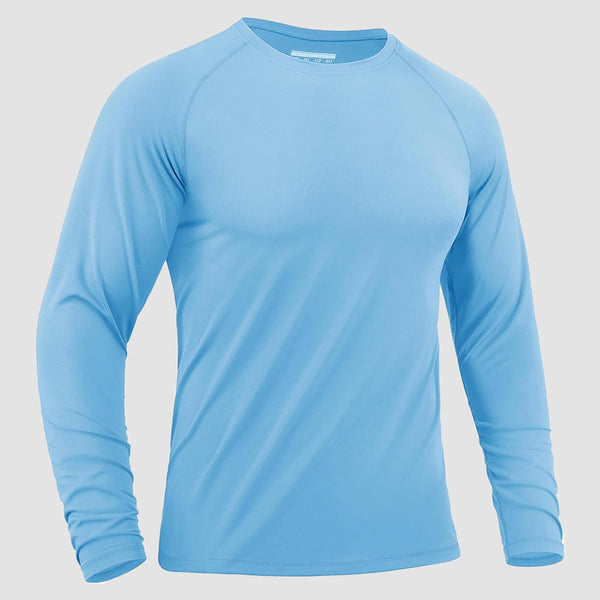 Men's Long Sleeve Rash Guard UPF 50+ Athletic Swim Shirt 0