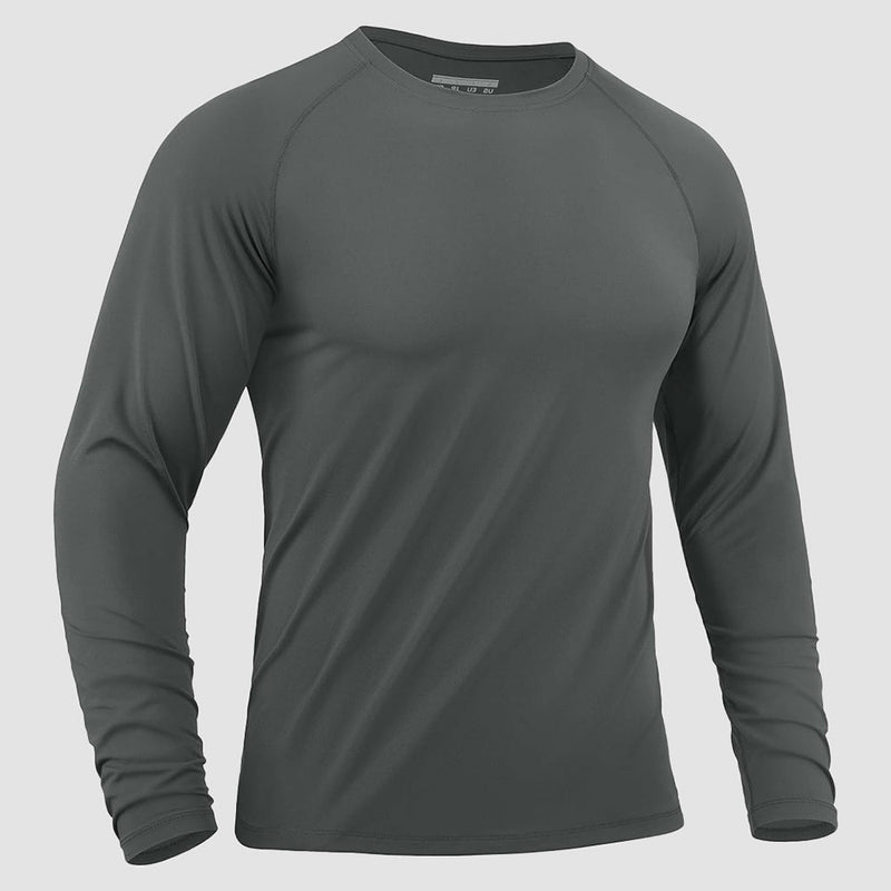 Men's Long Sleeve Rash Guard UPF 50+ Athletic Swim Shirt 11