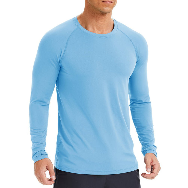 Men's Long Sleeve Rash Guard UPF 50+ Athletic Swim Shirt 2
