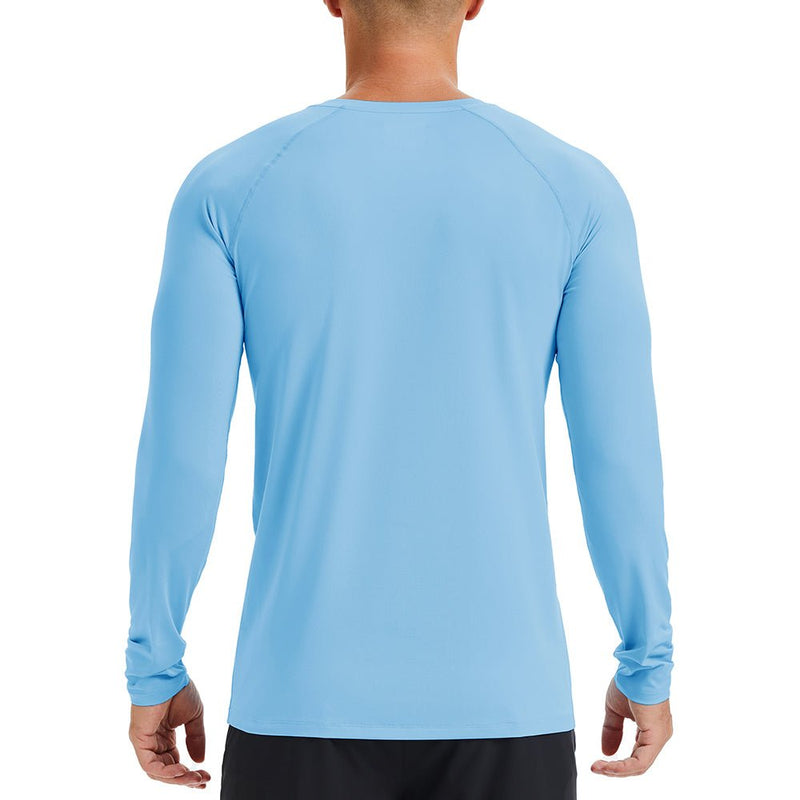 Men's Long Sleeve Rash Guard UPF 50+ Athletic Swim Shirt 3