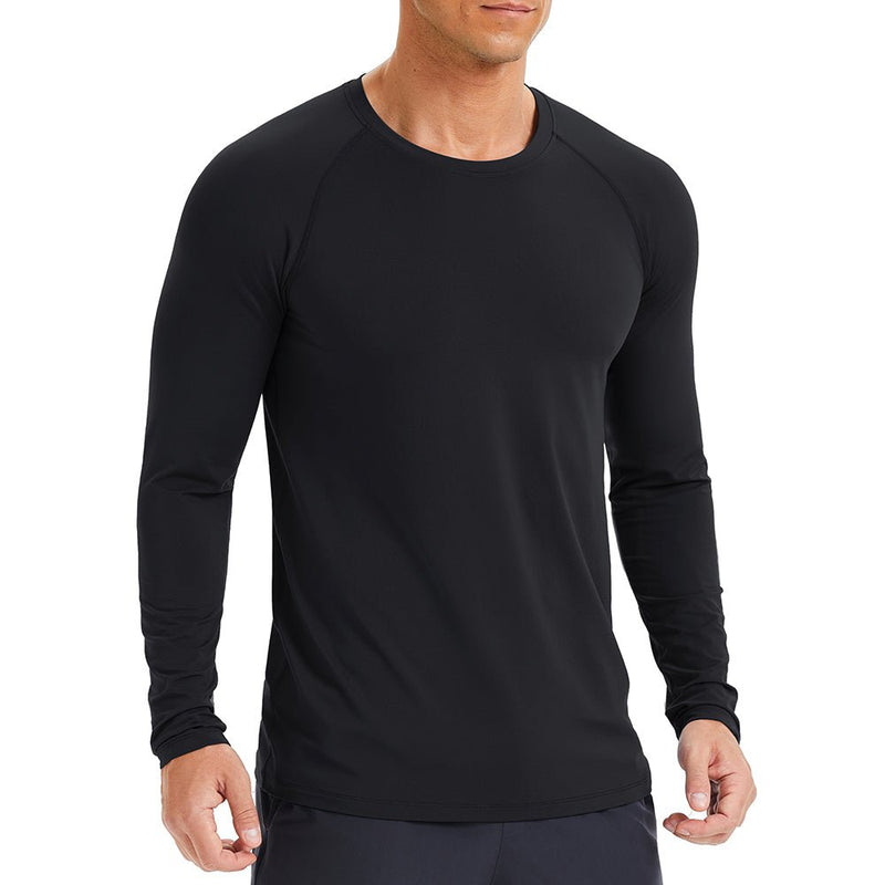 Men's Long Sleeve Rash Guard UPF 50+ Athletic Swim Shirt 6