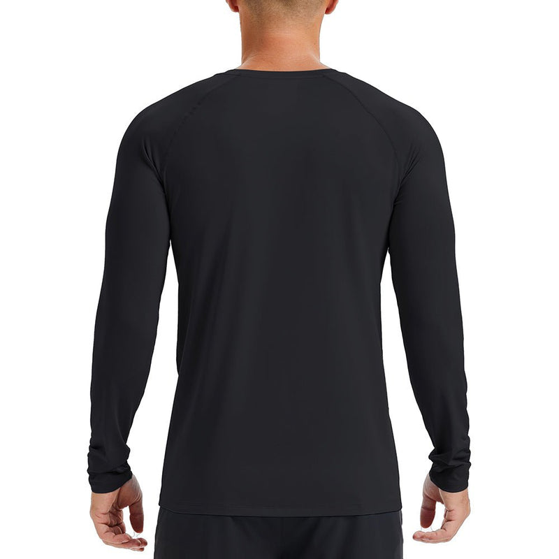 Men's Long Sleeve Rash Guard UPF 50+ Athletic Swim Shirt 7