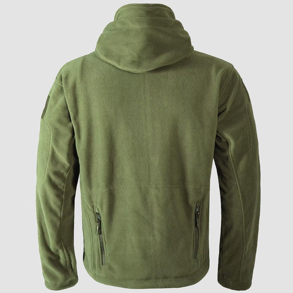 Men's Military Tactical Hooded Jacket with 6 Zip-Pockets