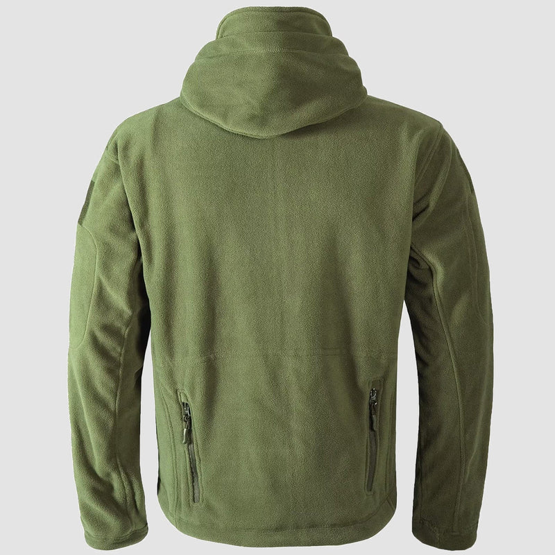Men's Military Tactical Hooded Jacket with 6 Zip-Pockets