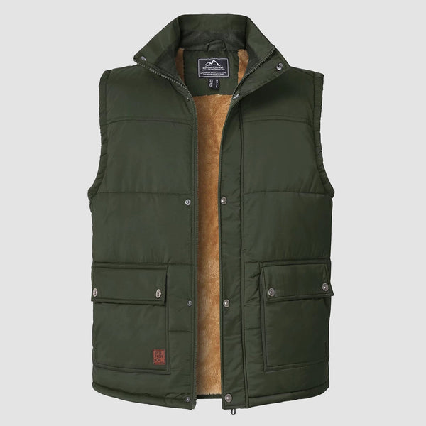 Men's Padded Vest Warm Fleece Lined Sleeveless Jacket 0