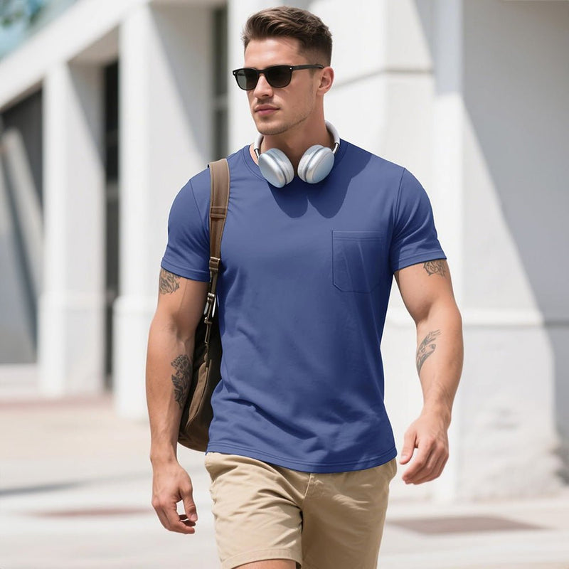 Men's Pocket T-Shirt UPF 50+ Lightweight Summer Crewneck 2