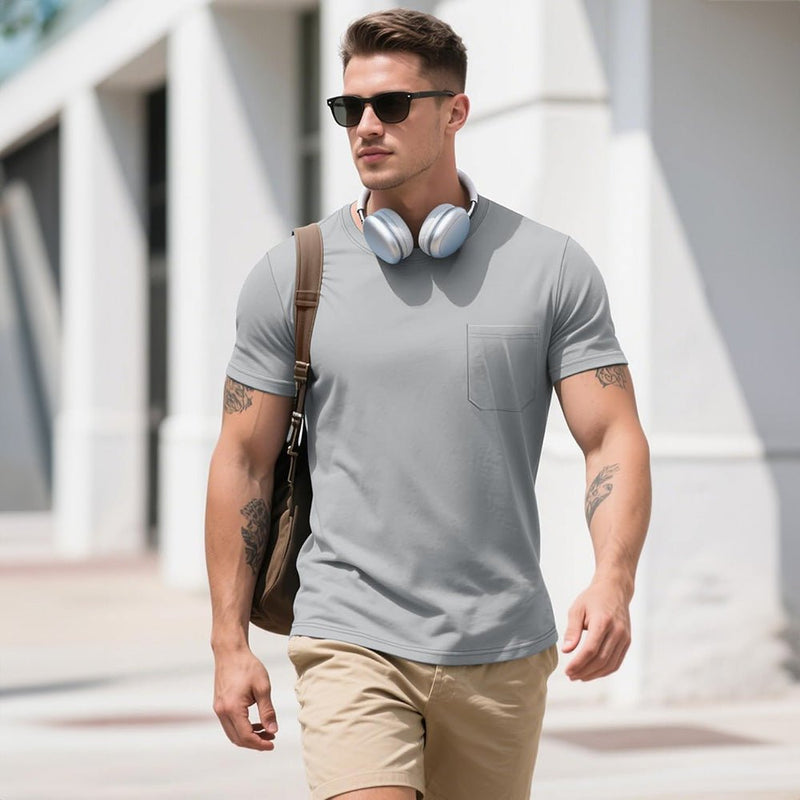 Men's Pocket T-Shirt UPF 50+ Lightweight Summer Crewneck 7