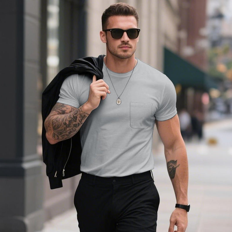 Men's Pocket T-Shirt UPF 50+ Lightweight Summer Crewneck 8