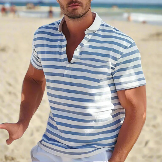 Men's Polo Shirt – Striped, Short Sleeve & Summer Style