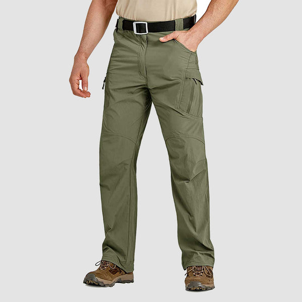 Men's Quick Dry Hiking Pants - 9 Pockets Cargo Trousers 0