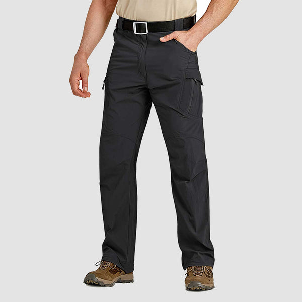 Men's Quick Dry Hiking Pants - 9 Pockets Cargo Trousers 1