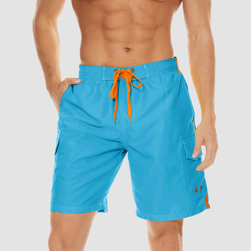 Men's Quick Dry Swim Trunks - Mesh Liner, 4 Pockets 14