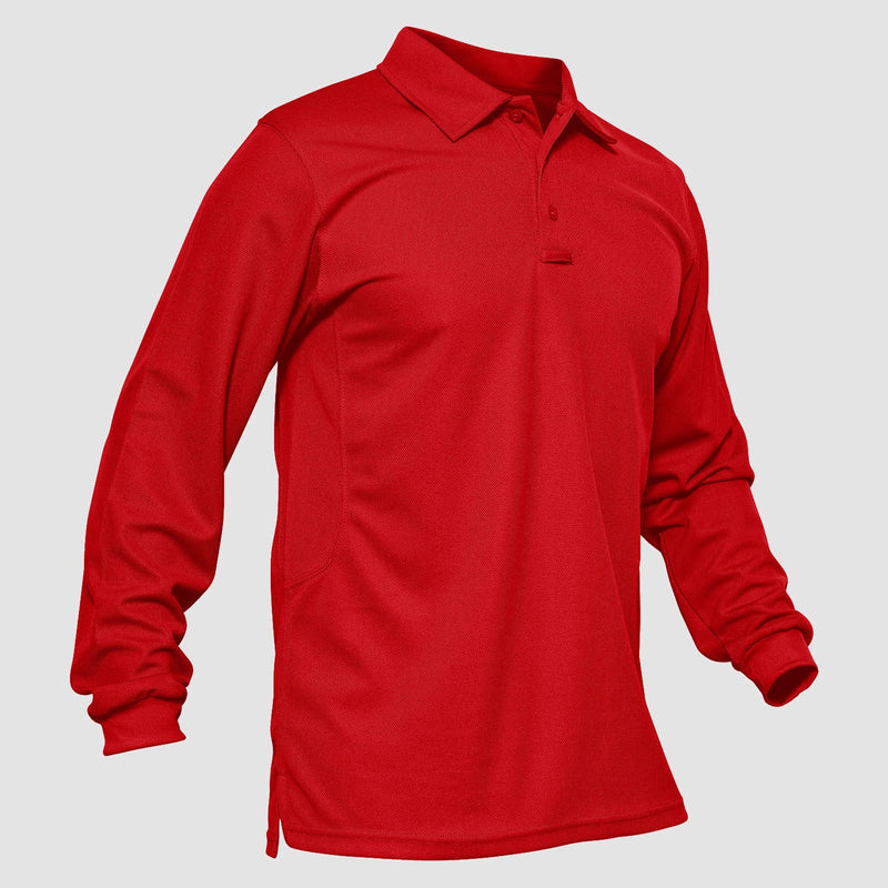 Men's Quick Dry Tactical Polo - Long Sleeve Performance Shirt 10