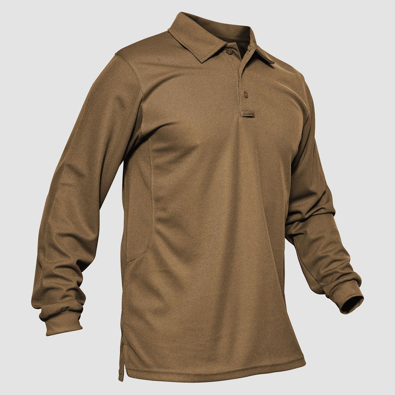 Men's Quick Dry Tactical Polo - Long Sleeve Performance Shirt 11