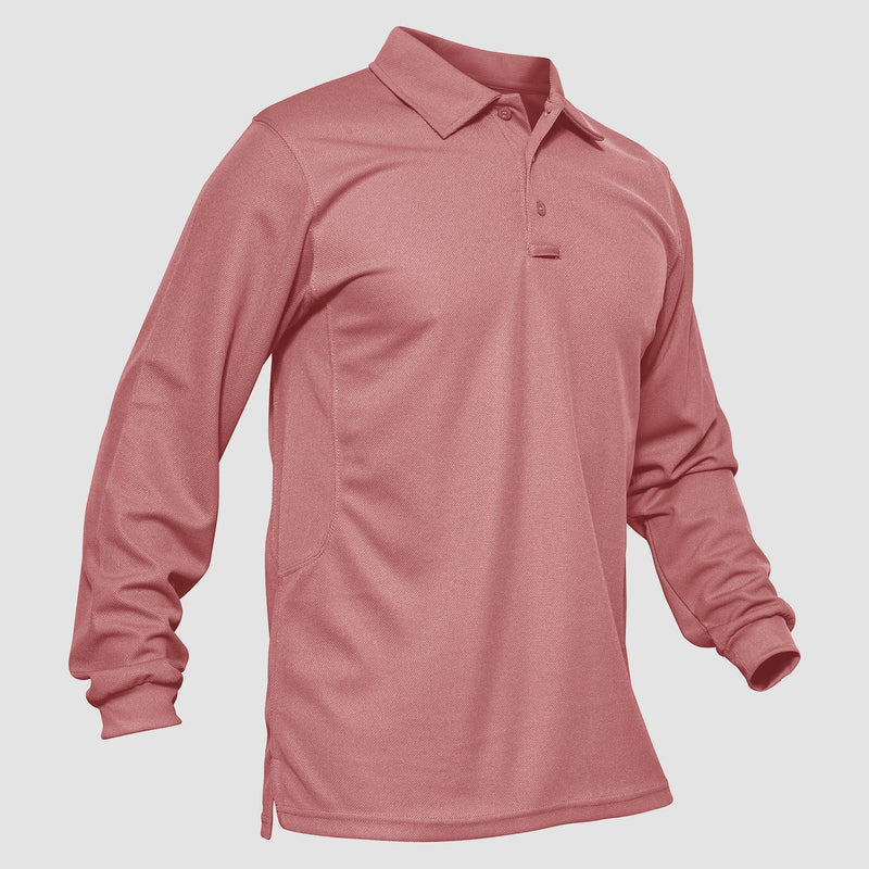 Men's Quick Dry Tactical Polo - Long Sleeve Performance Shirt 12