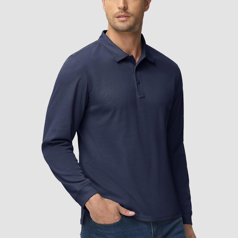 Men's Quick Dry Tactical Polo - Long Sleeve Performance Shirt 3