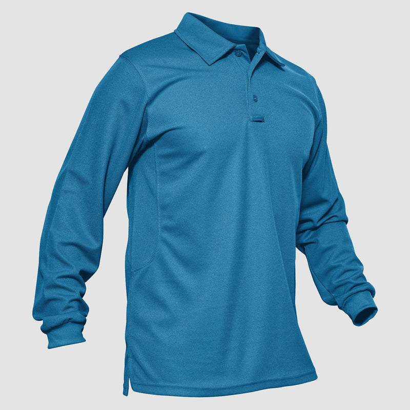 Men's Quick Dry Tactical Polo - Long Sleeve Performance Shirt 5