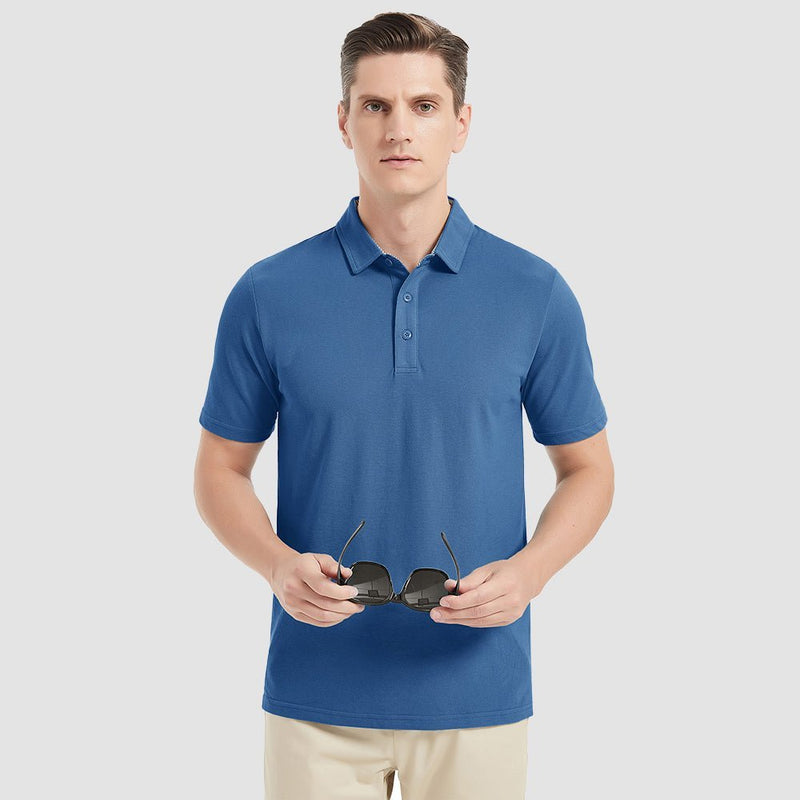 Men's Short Sleeve Polo Shirts Classic Golf Shirt