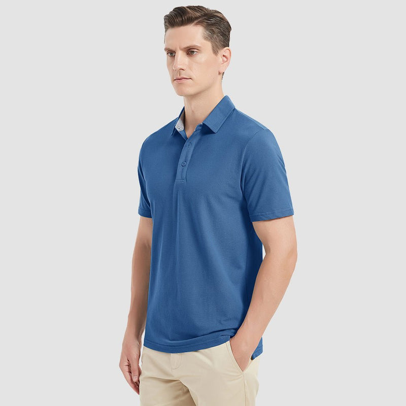 Men's Short Sleeve Polo Shirts Classic Golf Shirt