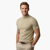 Men's Turtleneck T-Shirt – Short Sleeve & Fitted