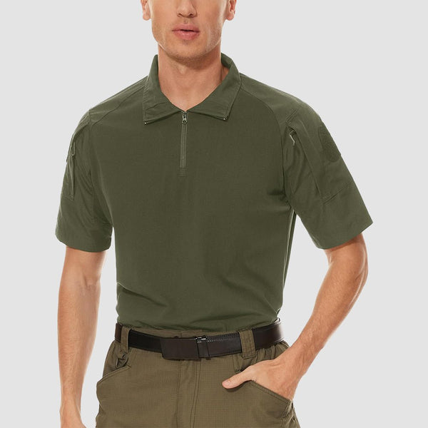 Men's Tactical 1/4 Zip Camo Shirts | Slim Fit 1