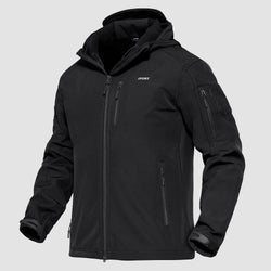 Men's Tactical Jacket - 6 Pockets Fleece Lined Water-Resistant