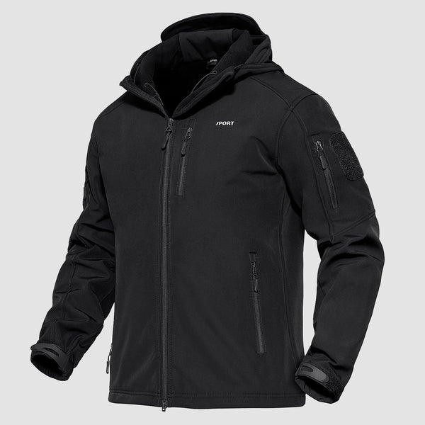 Men's Tactical Jacket - 6 Pockets Fleece Lined Water-Resistant