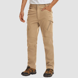 Men's Tactical Pants, 9 Pockets, Fleece Lined, Water Repellent 0
